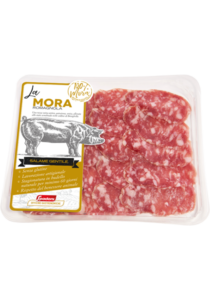 “Gentile” salami from Mora Romagnola, packaged