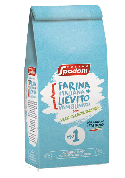 Italian soft wheat flour - type "1" + vanilla-flavoured baking powder with cream of tartar
