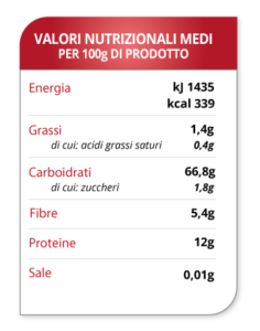 Average nutritional Stone-ground Organic flour - type 