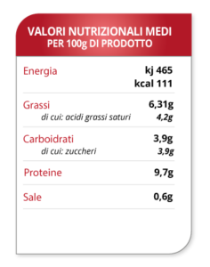 Average nutritional Brisighella Creamy Ricotta