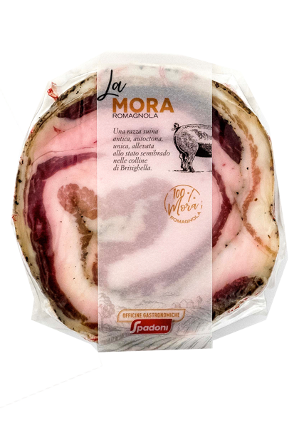 Pancetta arrotolata di Mora Romagnola Molino Spadoni