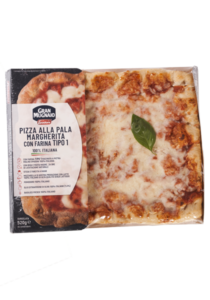 Margherita Peel Pizza with 100% Italian type 1 flour pre-cooked and frozen