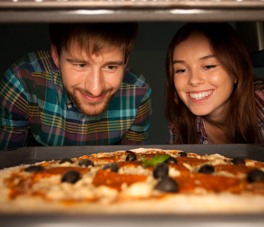 Pizza in teglia con preparato molino spadoni