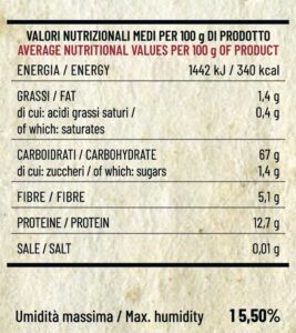 Average nutritional-Farina-Grezza-1Kg